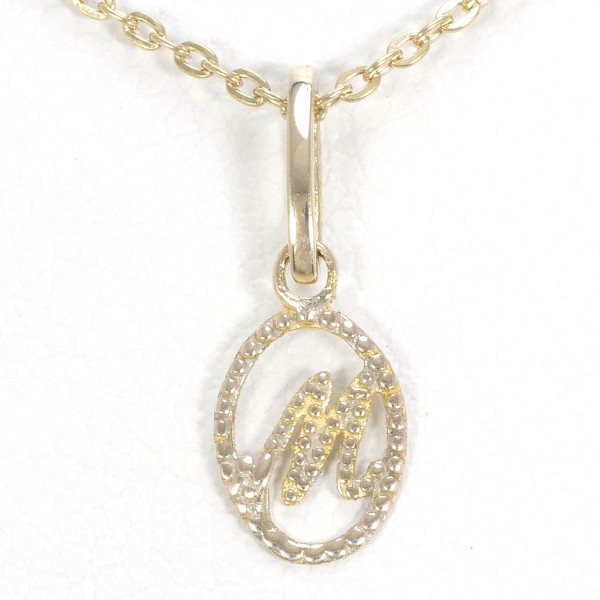 K10 10金 YG イエローゴールド シルバー ネックレス 約40cm ジュエリー 中古