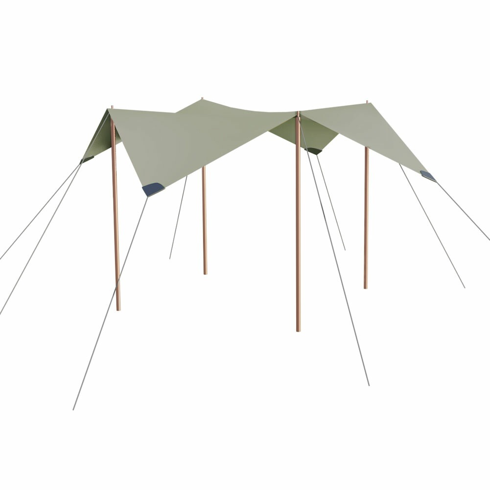 タープ 285300cm ポリコットン 撥水 遮光 2466 サンドベージュ キャンプ アウトドア