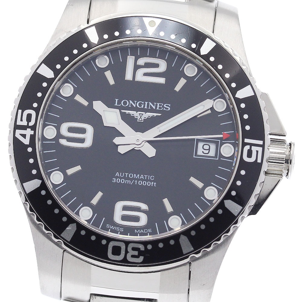 ロンジン LONGINES L3.641.4 ハイドロ コンクエスト スポーツ デイト 自動巻き メンズ 保証書付き_945856【中古】