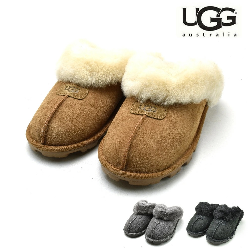 アグ コケット レディース サンダル ムートン サボ スリッパ ベージュ ブラック グレー 茶 黒 UGG COQUETTE【5125】