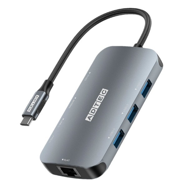 AHUB-VCA3CP-4K60 [マルチポートハブ 9in1 USB-C (Type-C Type-A SD/TF slot LAN 4K FulHD)]