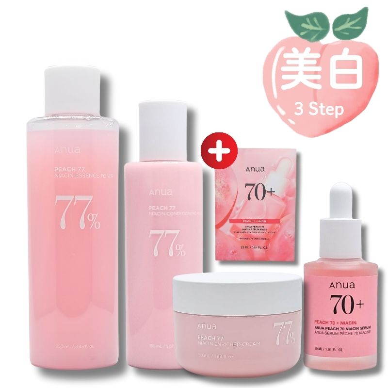 【4STEPセット】 トナー+セラム+ミルク+クリームセット 桃 スキンケア 韓国コスメ