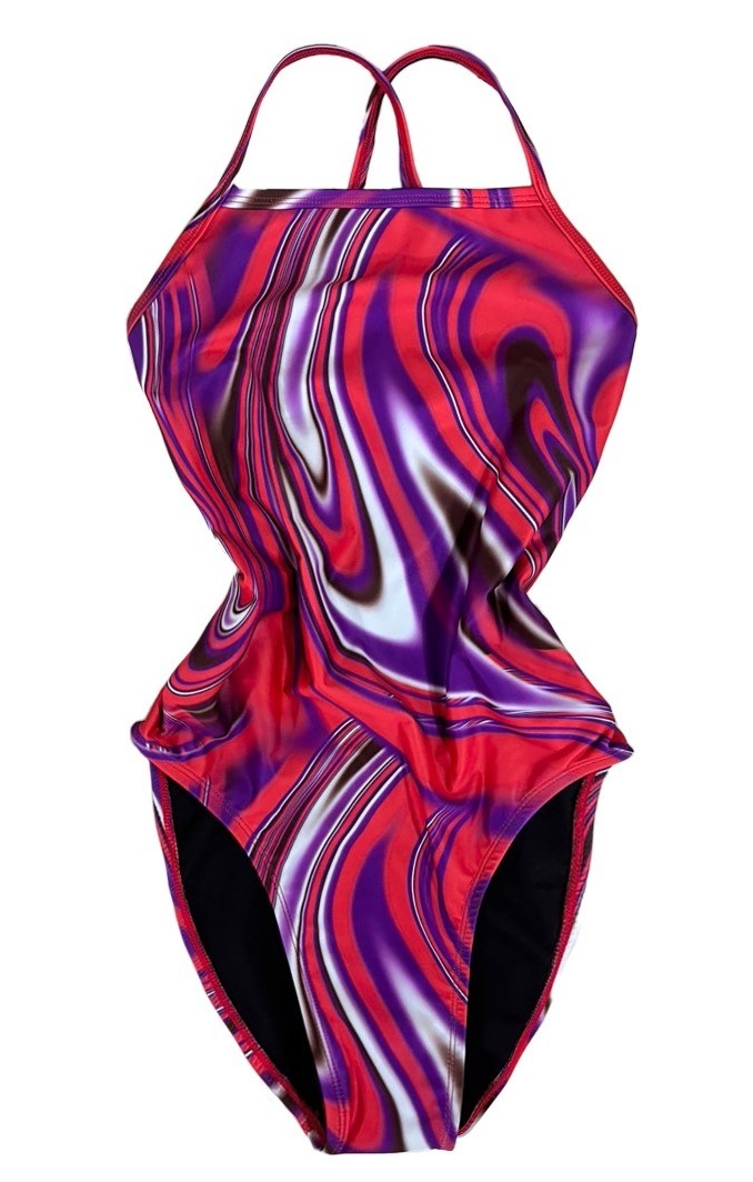 女子 室内講習 水着 -ボンボンショコラ( Bon Bon Chocolat) -(ポリ78% スパン22%, Fixed Back )