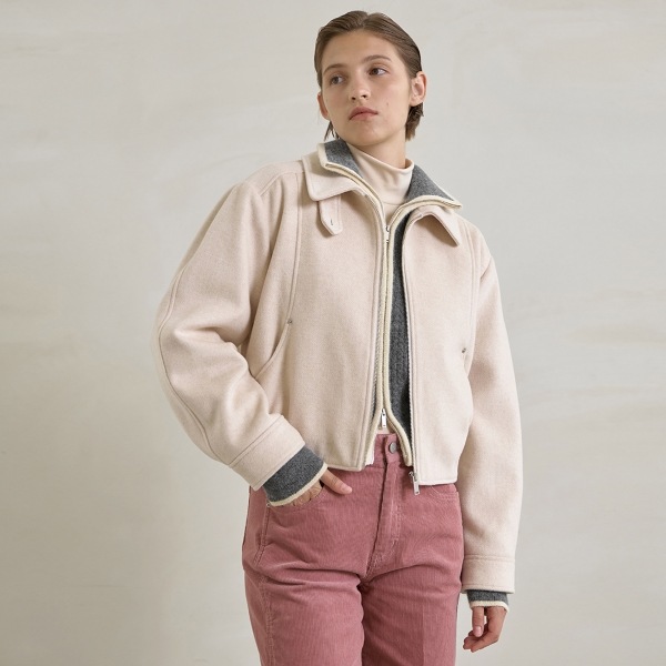 (JP-524)Wool Clair Blouson Jumper