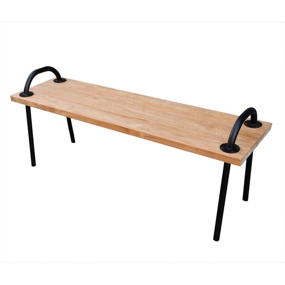 ジャービス商事　ガーデンベンチ　天然木無垢材　グリップベンチ　34259　ガーデンチェア　木製