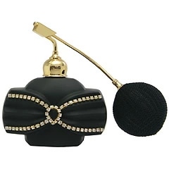 ヒロセ アトマイザー ブラック クリスタルアトマイザー フランス製 ブラッククリスタル香水瓶 660150 （クリスタルリボン） 60ml