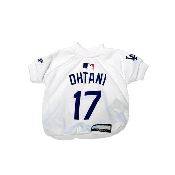 MLB公認 ドジャース 大谷モデル Ｔシャツ ホワイト S ユニフォーム 野球 ペット用