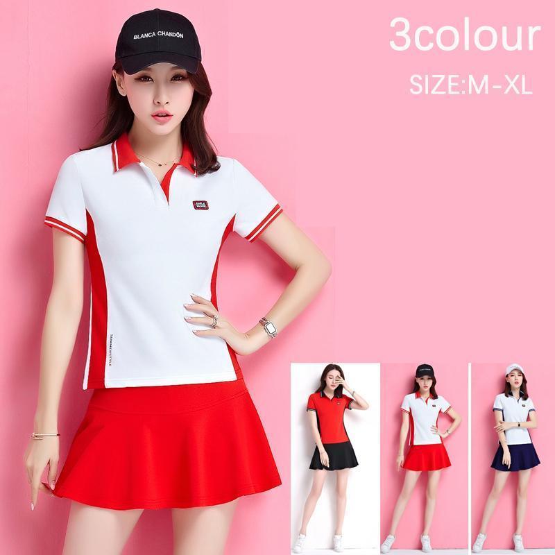 ゴルフウェア レディース 大きいサイズ 3l ll 夏 30代 40代 50代 プリーツ テニス 半袖シャツ＆スカート上下セット セットアップ コーデ 5,758円