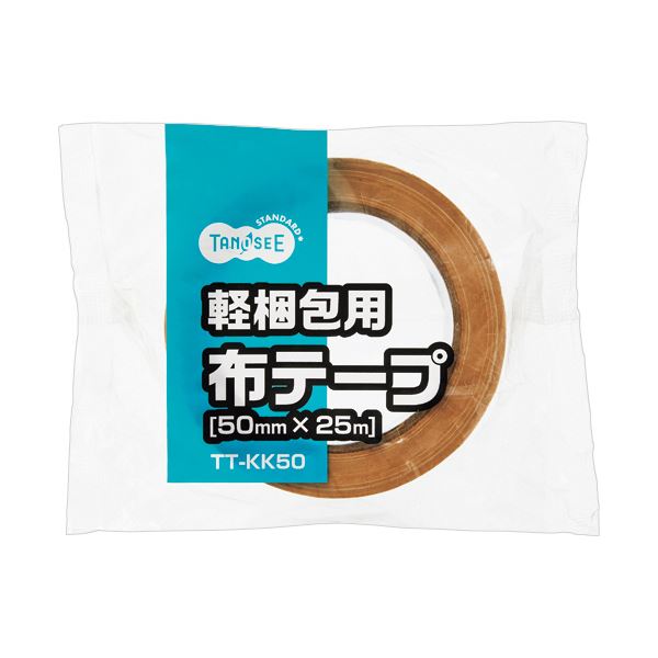 TANOSEE軽梱包用布テープ 50mmx25m 厚み約0.18mm 1セット（150巻）