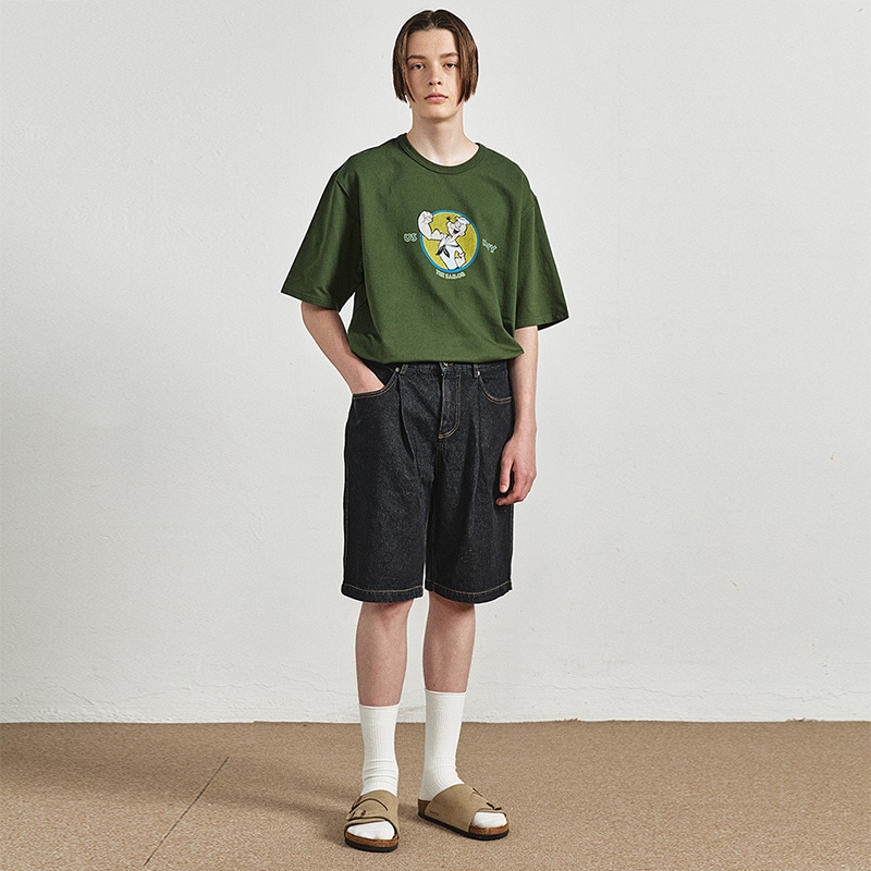 ワンタックデニムショートパンツ(3種)