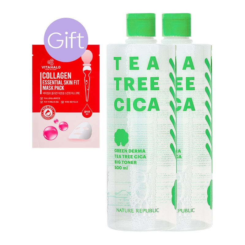 【正規品】グリーンダーマ ティーツリー シカビッグトナー 500ml (2個)