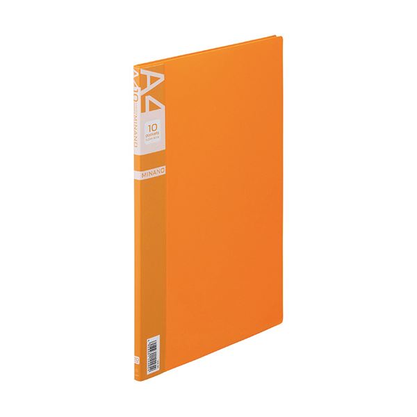 (まとめ) ライオン事務器 クリアーブックMINANO(ミナノ) A4タテ 10ポケット 背幅8mm オレンジ CR-10M 1冊 (×30セット) 11,412円