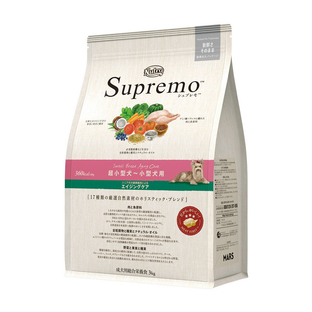 ニュートロ　超小型犬ー小型犬用　シニア犬用（エイジングケア）　３ｋｇ　お一人様５点限り　ＣＲＣ45―02―53―10―00