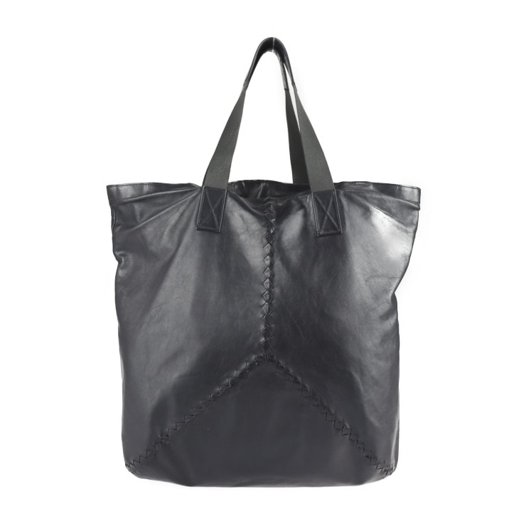 BOTTEGAVENETA ボッテガヴェネタ トートバッグ 234540 イントレチャート レザー ブラック ハンドバッグ ショッピングバッグ 本物保証 中古