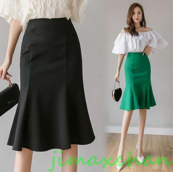 新生活 サマー ペプラムスカート ガウンワンピース ミディアム丈 ミモレ丈 レディース ミディアム丈 無地 タイトスカートキシスカート フレア フォーマル 5,168円