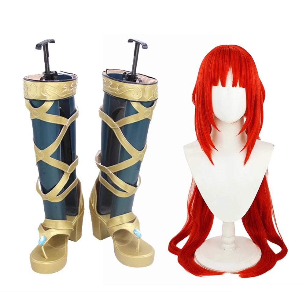 コスプレ靴 ブーツ ニィロウ ウィッグ付き コスプレ 演出服 アニメ 祭り ハロウィン クリスマス 学園祭 文化祭 仮装