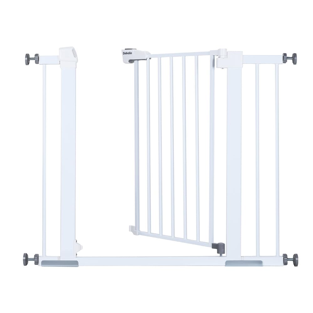 ベビーゲート 階段上 オートクローズ 穴あけ不要 あつりょくとりつけ ペットゲート超狭小サイズ 拡張可能 取付幅68-93cm 高さ76cm 5,323円