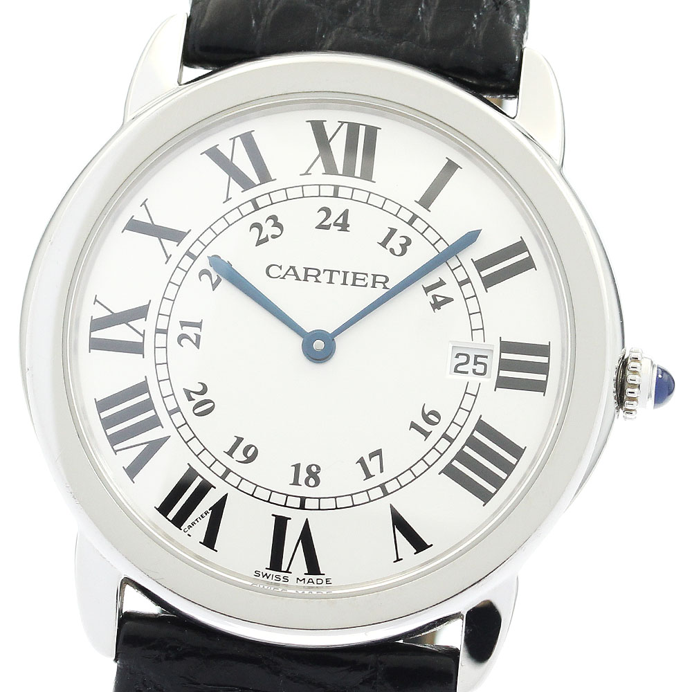 カルティエ CARTIER W6700255 ロンドソロ デイト クォーツ メンズ _886513【中古】