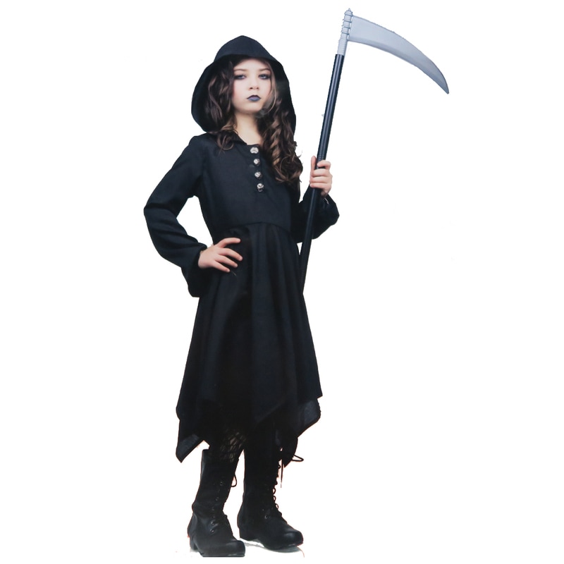 コスプレ 仮装 リトルグリムリーパー 子供用L 【 コスプレ 衣装 ハロウィン 仮装 コスチューム 子供 怖い キッズ パーティーグッズ ホラー こども ゴースト 死神 子ども用 】