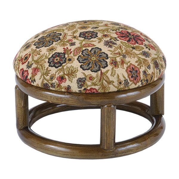 正座椅子 円型 クッション付 ラタンチェア 籐家具 直径23cm