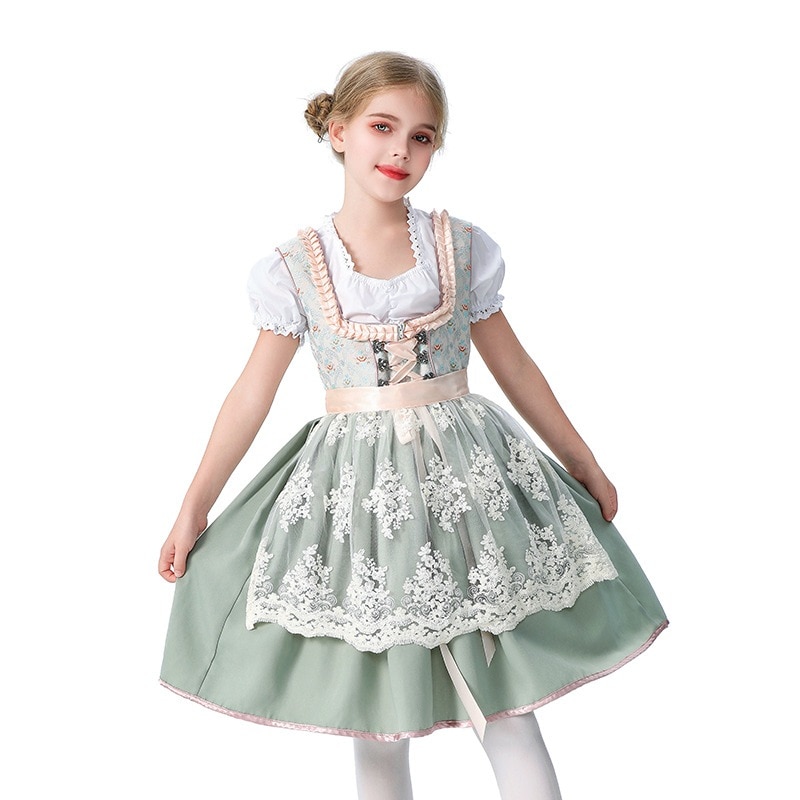 2025 子供服 女の子 コス メイド コスチューム 子供服 ドイツ オクトーバーフェスト ミュンヘン 農場 田園風 ドレス
