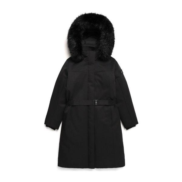 N234WDW180 女性アトラスロング丈グースダウンジャンパー CARBON BLACK