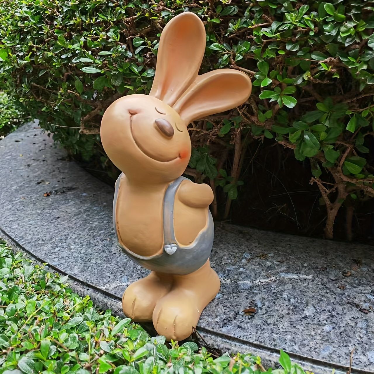 置物 オブジェ ガーデンオーナメント 室内 屋外 インテリア 微笑んでいるウサギ うさぎ アニメ風 玄関 装飾 DIY 庭 ガーデニング 装飾 ガーデン インテリア 樹脂 ガーデンオブジェty371