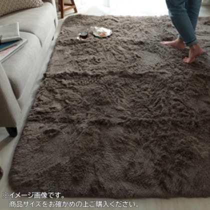 マイクロファイバーロングシャギーラグ シフォン 190×240cm グレージュ「GSCD508384」