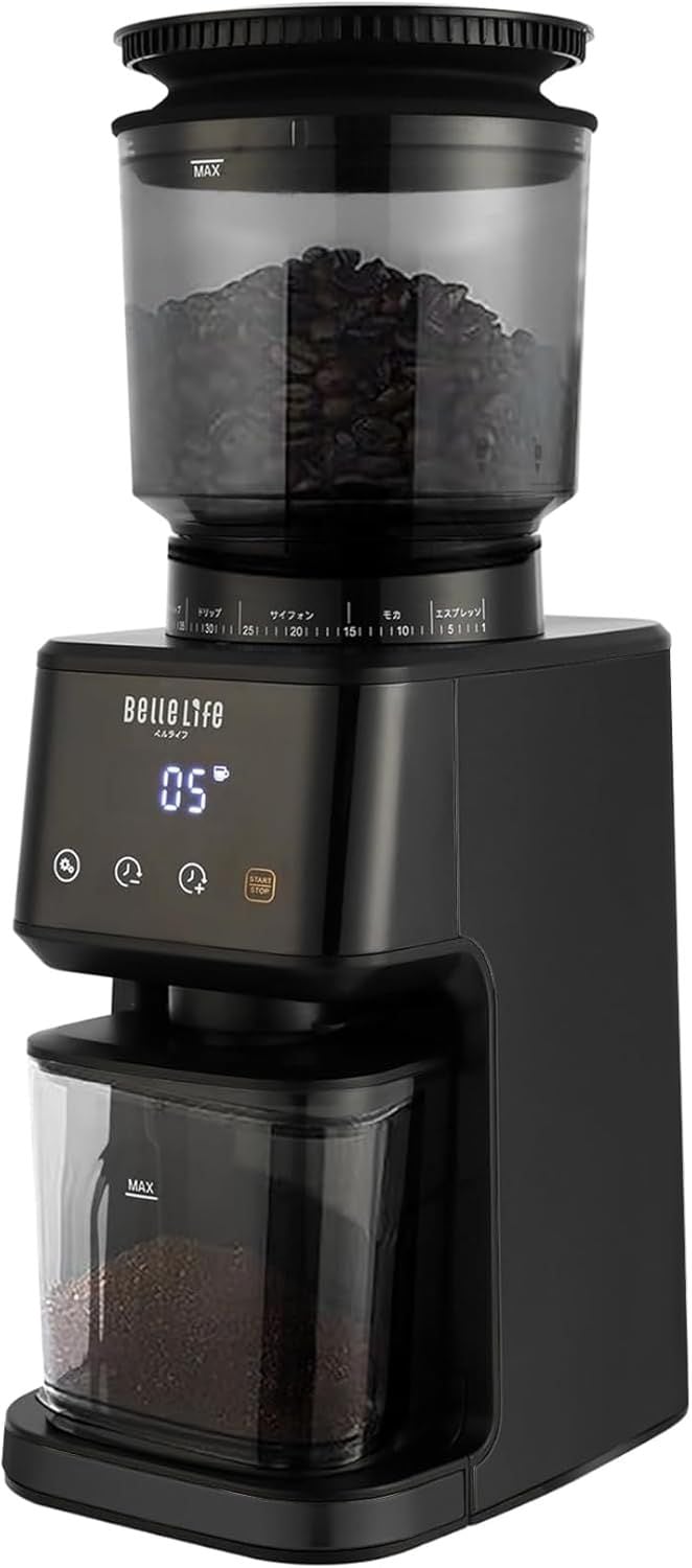 コーヒーミル 電動 コーヒーグラインダー コーン式コーヒーグラインダー 極細~粗挽き 粒度51段階設定 コーヒー粉砕機 小型 珈琲ミル 静電気飛散防止 大容量 豆挽き 粉末 取り外し可能 掃除ブラシ付