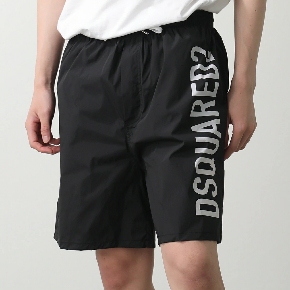 DSQUARED2 ディースクエアード スイムウェア BOXER D7BM16000 メンズ ハーフパンツ ロゴ 水着 水陸両用 クリアポーチ付き 010