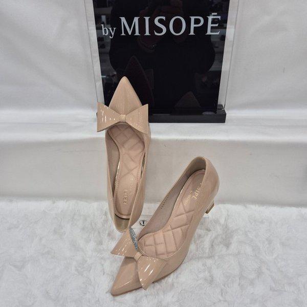 By 女性 リボン装飾パンプス 112HT431SZ007 BEIGE 3 JJ