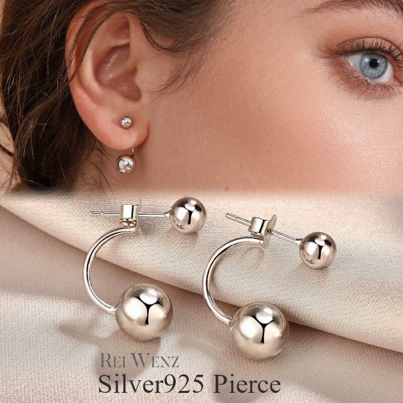 【高品質Silver925】ピアス バックキャッチ 丸 ボール Silver925 サークル シルバー シンプル Silver925 レディース 女性 金属アレルギー プレゼント 8,380円