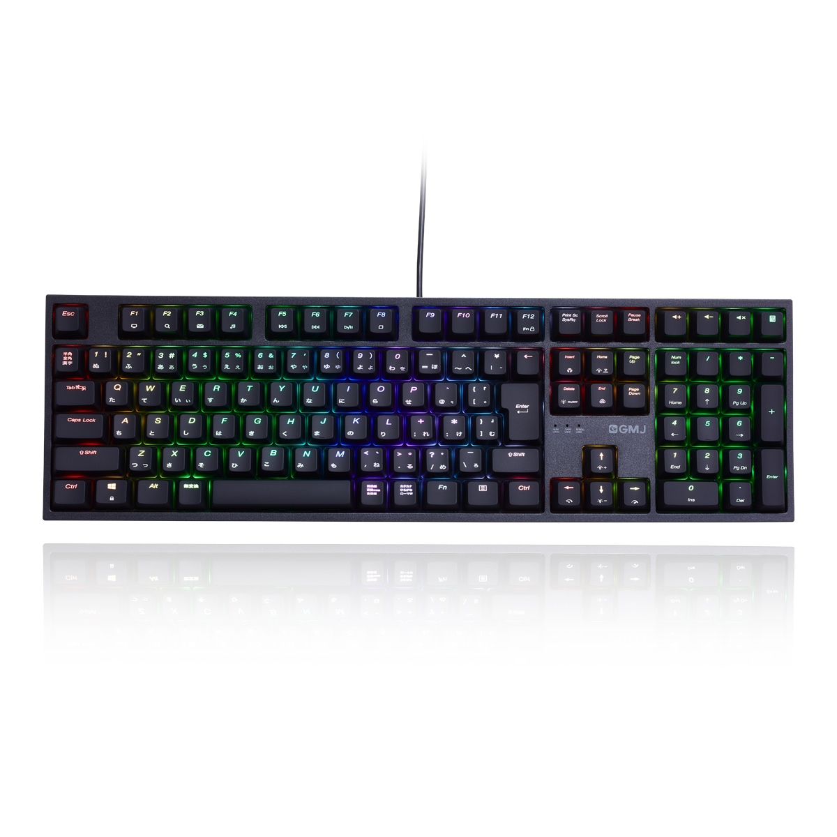 【新品】GM-JAPAN ゲーミングキーボード （RGB/テンキ―付き）　キーストローク深め　快適な打鍵