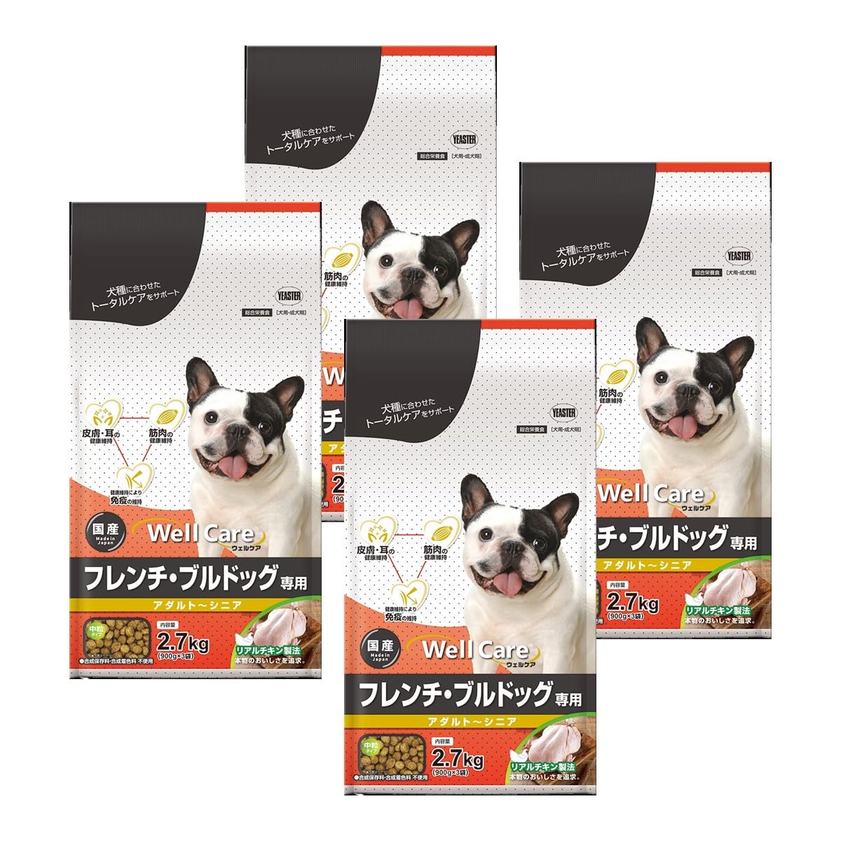 当日発送 ウェルケア フレンチ・ブルドッグ専用 アダルト～シニア 2.7kg(×4)(ケース販売)