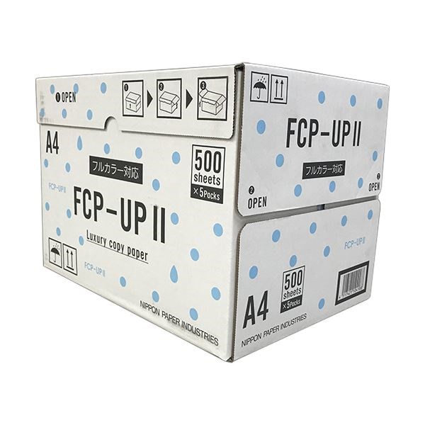 （まとめ） 日本製紙 FCP-UPII A4FCP-UP2-A4 1箱（2500枚:500枚5冊） 5セット