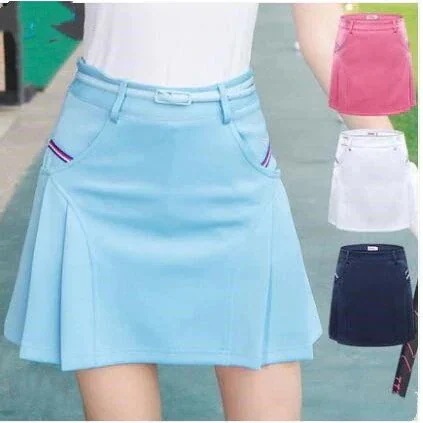 インナーパンツ一体型ゴルフウェア レディース スカート スポーティー ゴルフ 無地 可愛い ミニス