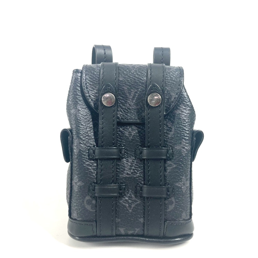 バッグチャーム M77166 ビジュー サック・ミニ クリストファー モノグラムエクリプス キーホルダー カバン リュック モノグラムエクリプスキャンバス ブラック