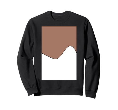 Color of the Year 2025 モカムース ホワイトウェーブパターン トレーナー