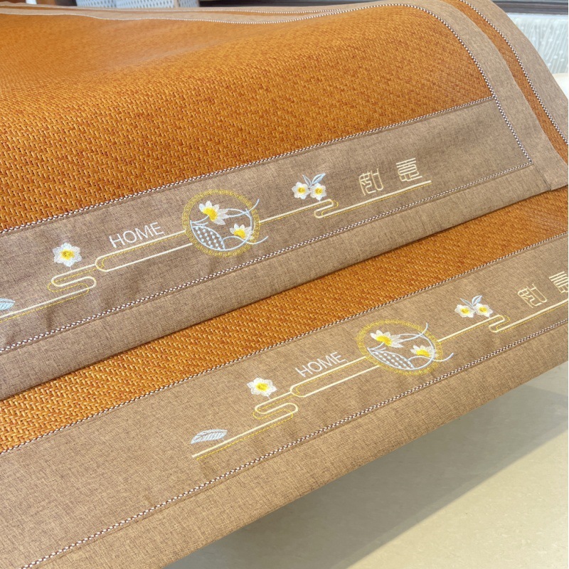 ハイエンドラタンマット1.8メートルエアコン付きソフトクールマット1.5m新しい夏の純粋なラタンサマーグラスマット3ピースセット