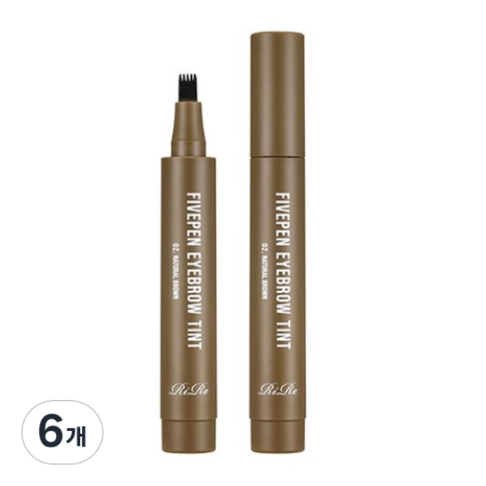 リル ファイブペン アイブロウ ティント 25g02 ナチュラルブラウン6個