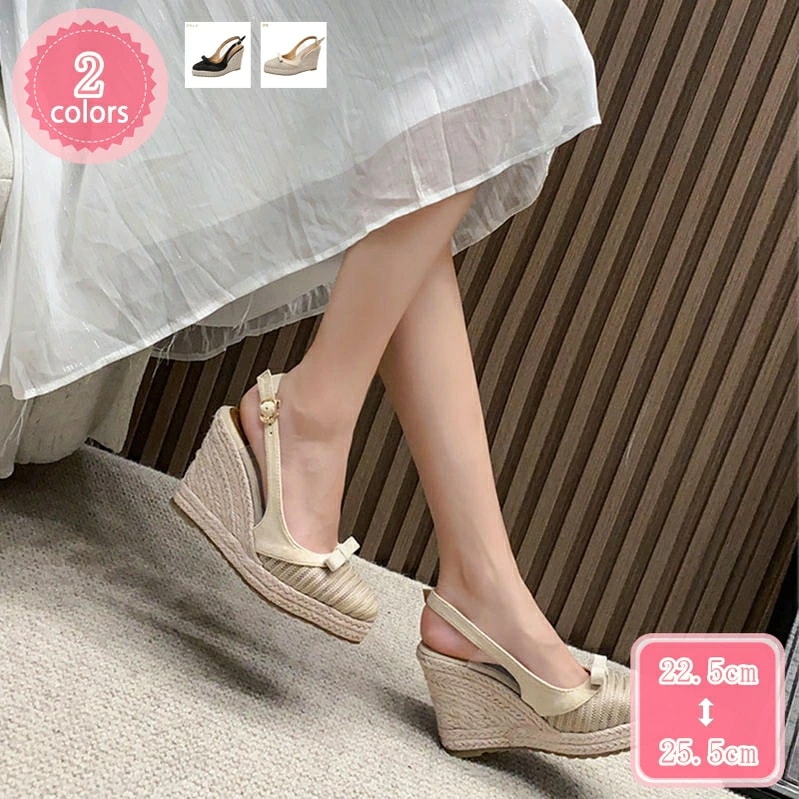 1000円OFFクーポン ウェッジソール サンダル バックストラップ パンプス ウェッジ サンダル 歩きやすい 大きいサイズ レディース ウェッジソールパンプス ウェッジサンダル ウェッジソール パン 12,952円