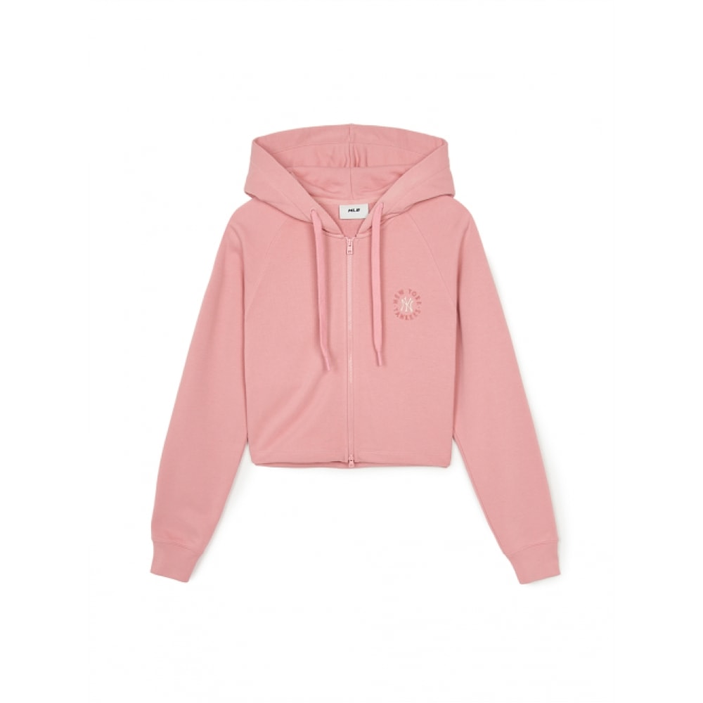 MLB 女性用ベーシックラウンドロゴクロップパーカージップアップ NY (Mg.Pink) 22,711円