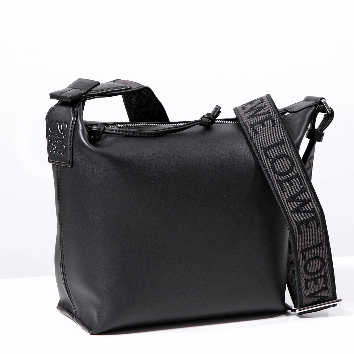 LOEWE ロエベ ショルダーバッグ CUBI キュービィ B906Q63X04 レディース レザー アナグラム ジャガードロゴ クロスボディ 鞄 1100/BLACK