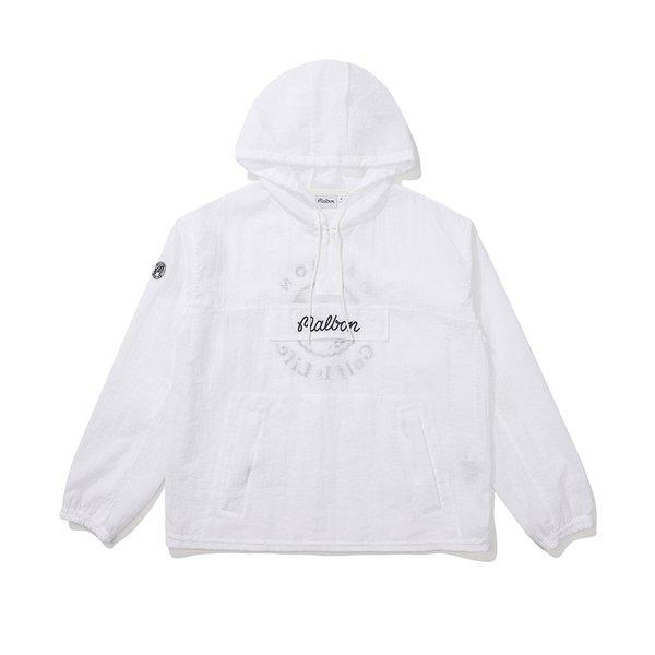 [Malbon公式] バックバケットフードアノラック WHITE (WOMAN)