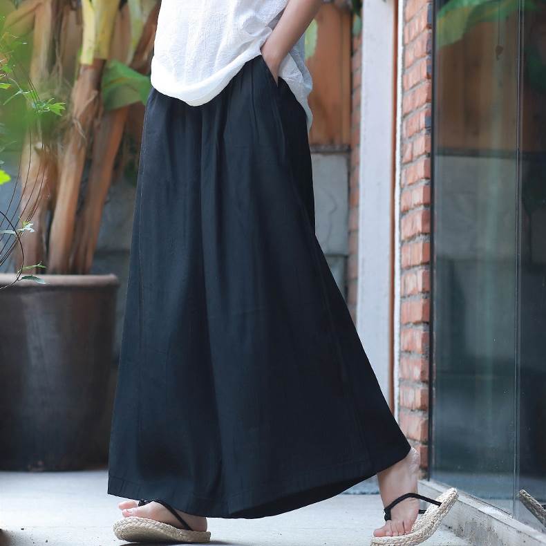 ボトムス パンツ ズボン ワイドパンツ スイングパンツ 膝下 マキシ マキシ丈 ワイド ポケット ハイウエスト ウエストゴム 薄手 きれいめ シンプル カジュアル おしゃれ お洒落 アジアン ラフ ク