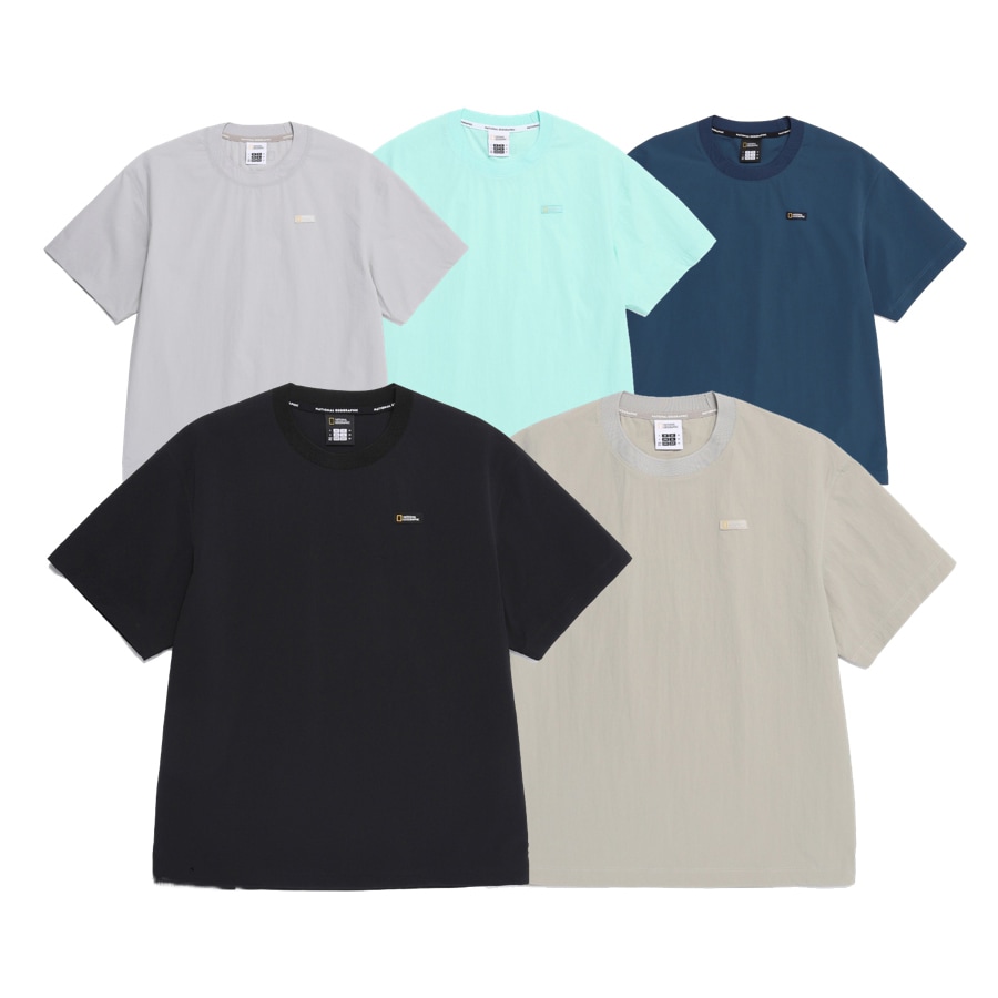 アデリー 軽量 WOVEN ROUND T-SHIRT (N252UTS840)