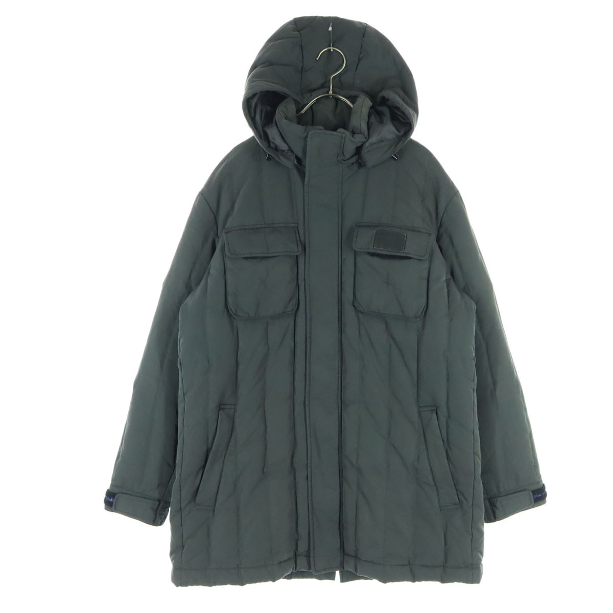 mila sch_n SPORTS ミラショーンスポーツ 日本製 ゴルフ 長袖 ダウンコート LL ブラック メンズ 古着 4,998円