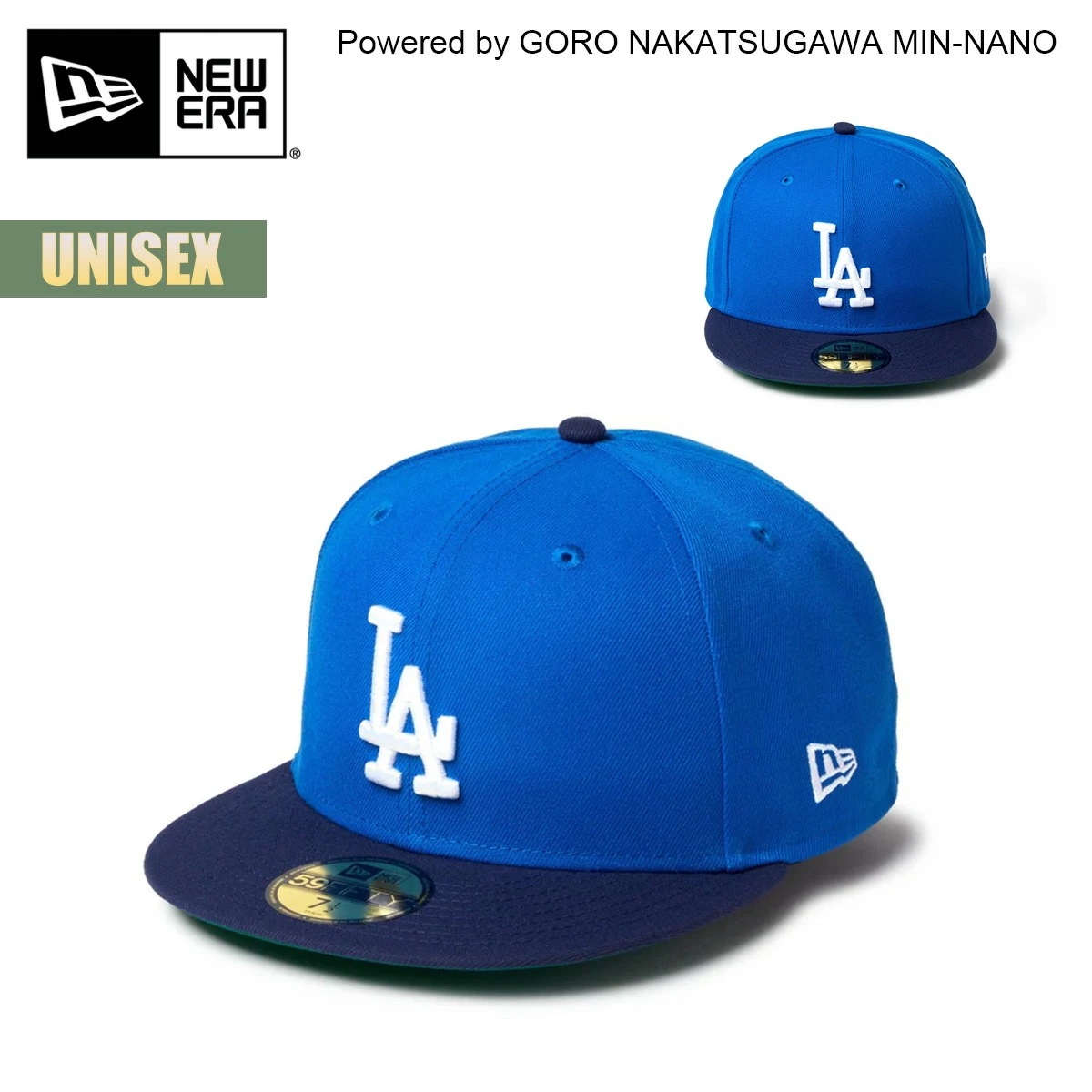 キャップ ロサンゼルス・ドジャース スエットバンドブルーバイザー ライトネイビー Powered by GORO NAKATSUGAWA min-nano ミンナノ 中津川吾郎