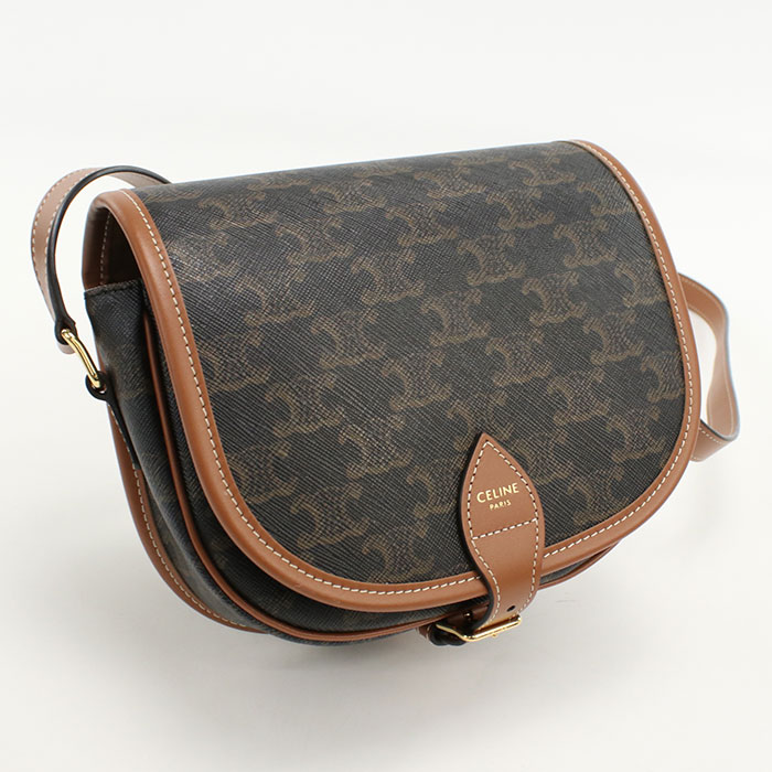 ミディアム フォルコ バッグ トリオンフキャンバス 19150 2BZJ 04LU ショルダーバッグ/トリオンフキャンバス/カーフスキン ブラウン【中古】 レディース