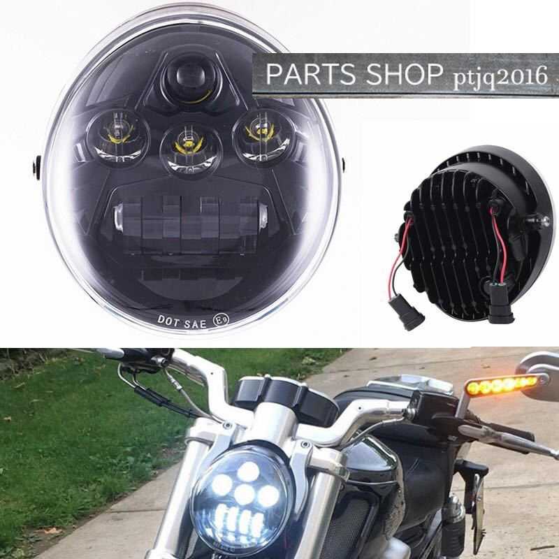 LED ヘッドライト Harley Davidson(ハーレーダビッドソン) 2002-2016年 VRSCA V-ROD VRS ブラック ハーレー